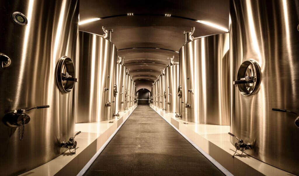 Laurent-Perrier stainless-steel tanks