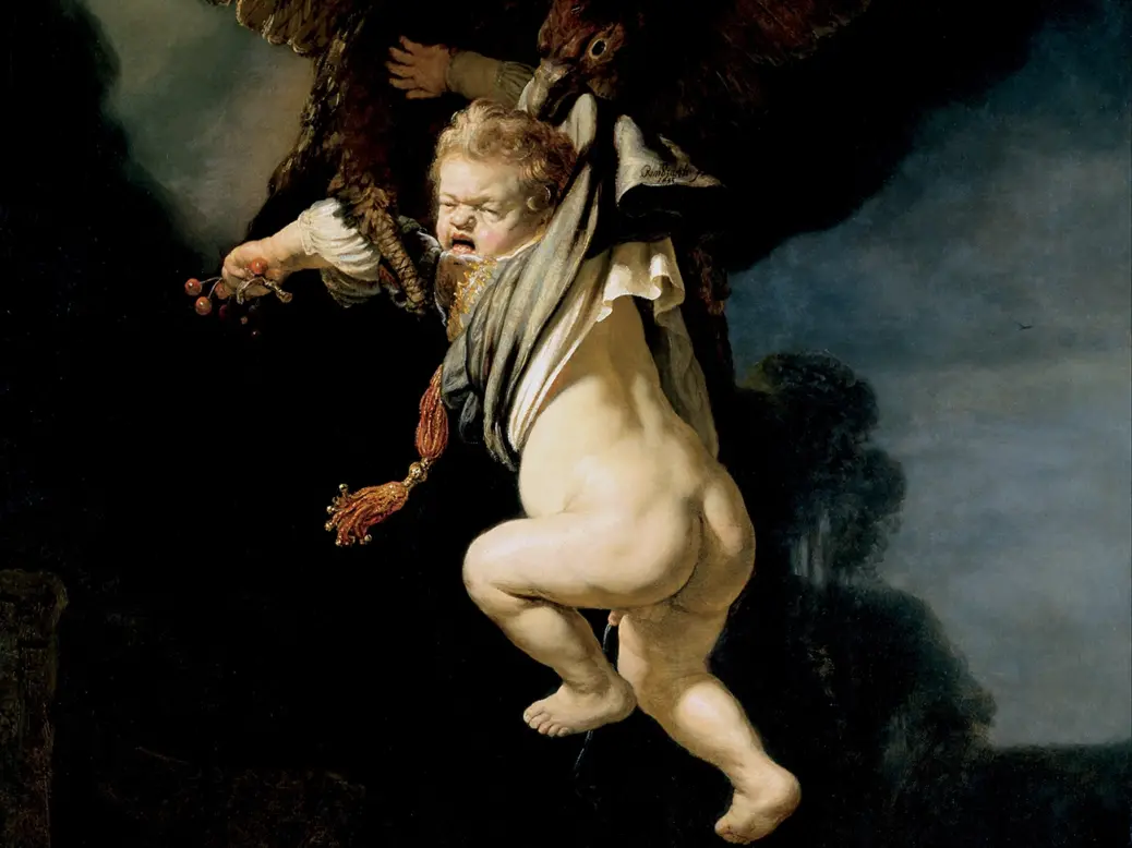 Ganymede the cupbearer of Zeus by Rembrandt